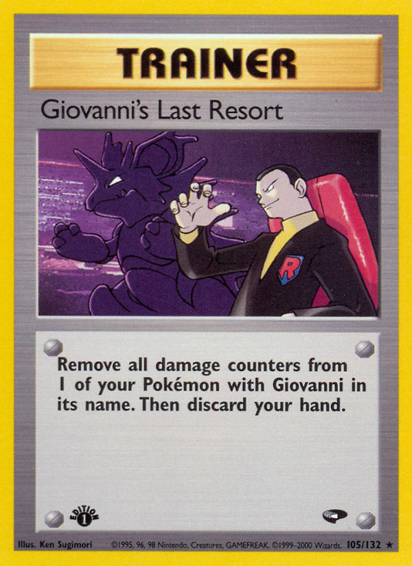 Gym Challenge Giovanni's Last Resort #105/132 first edition
